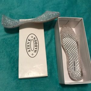 Steve Madden clear flats